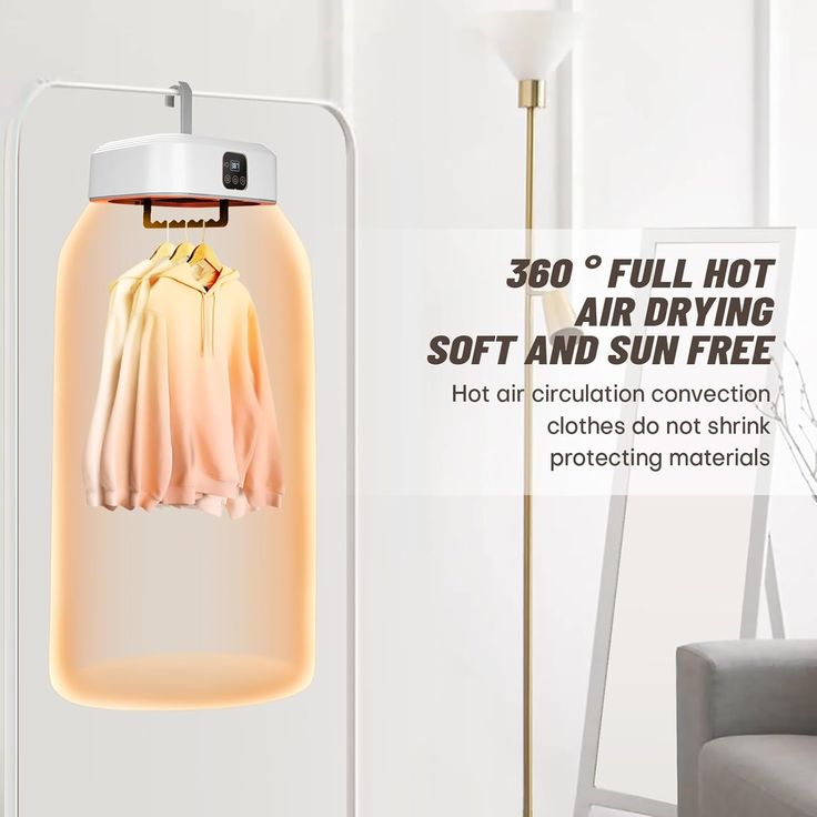 Portable Smart Clothes Dryer & UV Sterilizer with Digital Display