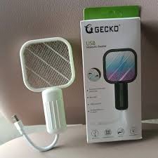 Mini USB Rechargeable Mosquito Racket – 2-in-1 Handheld Fly Zapper & UV Trap
