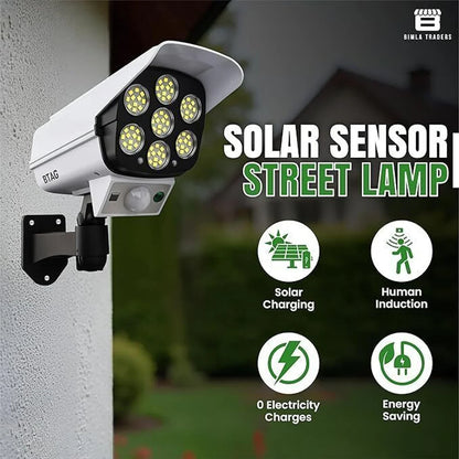 Homehop Solar Security Light Dummy Camera – 77 LED Wireless Motion Sensor Outdoor Wall Lamp
