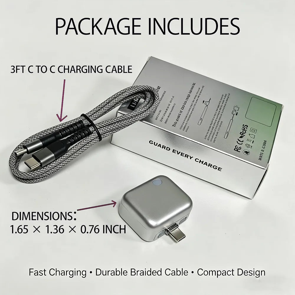 Smart Auto Disconnect Charger with USB-C Cable, 140W Auto Shut Off Phone Charger, PD3.1 Passthrough, Dual-Mode, Full Charge Disconnector for Phones, Laptops and Tablets and More