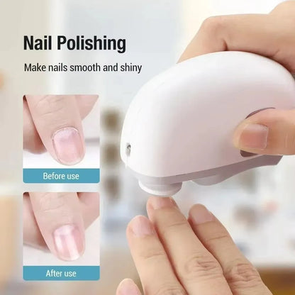 Electric Nail Clipper Automatic Nail Trimmer with LED Light, 2 Speed Rechargeable Nail File, 2-in-1 Safe Nail Cutter for Kids, Elderly, Adults & Caregivers Portable Manicure Tool