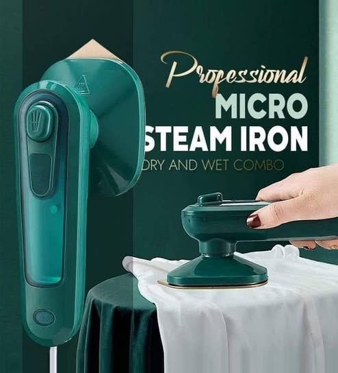 Mini Portable Steam Iron – 2-in-1 Dry & Wet Iron for Clothes