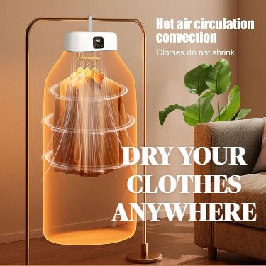 Portable Smart Clothes Dryer & UV Sterilizer with Digital Display