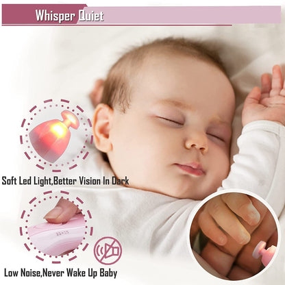 Electric Baby Nail Trimmer – 6-in-1 Gentle Nail File