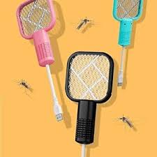 Mini USB Rechargeable Mosquito Racket – 2-in-1 Handheld Fly Zapper & UV Trap