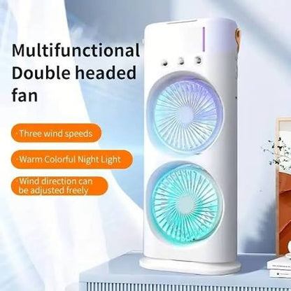 Double-Ended Portable misting Spray Fan with Remote Control
