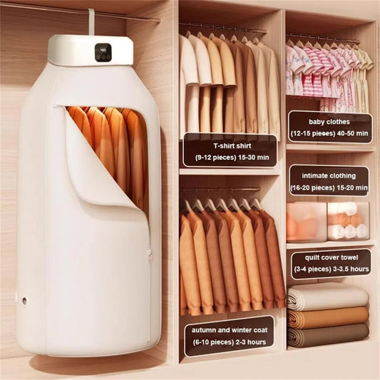 Portable Smart Clothes Dryer & UV Sterilizer with Digital Display